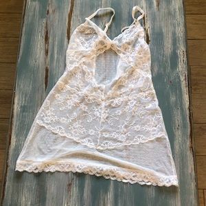 Victoria’s Secret White Lace Chemise